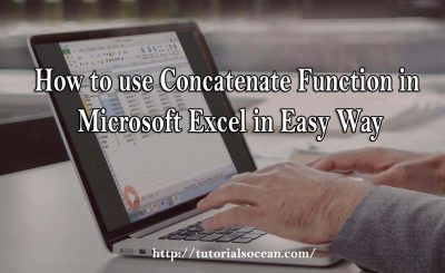 Concatenate Function in Microsoft Excel