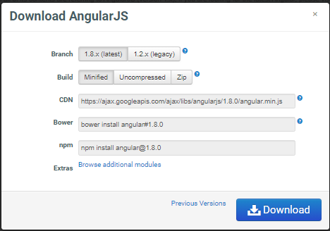 Download  AngularJS Library
